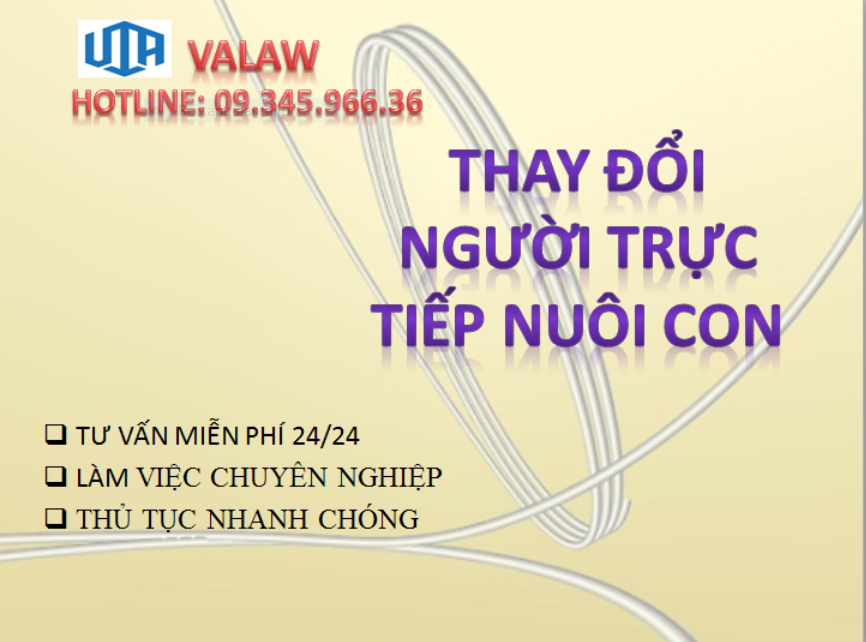 thay đổi người trực tiếp nuôi con